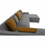 Casa si Gradina - Mobilier - Canapele si coltare - Canapele - Canapea, gri/mustar, model stanga, BELLIS U - Infinity.ro