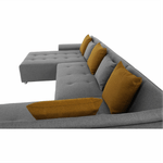 Casa si Gradina - Mobilier - Canapele si coltare - Canapele - Canapea, gri/mustar, model dreapta, BELLIS U - Infinity.ro