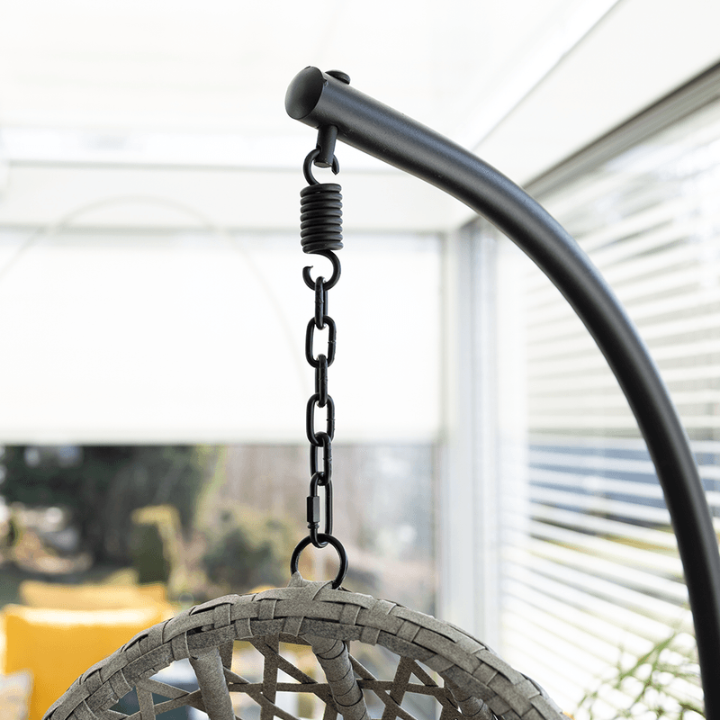 Casa si Gradina - Gradina si terasa - Mobilier exterior - Scaune si sezlonguri gradina - Scaun suspendat gri / negru / maro, NEUL - Infinity.ro