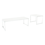 Casa si Gradina - Mobilier - Mese si birouri - Masute de cafea - Set 2 masute de cafea, alb mat/crom, MAGNO TYP 2 - Infinity.ro