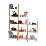 Casa si Gradina - Mobilier - Biblioteci si rafturi - Etajere - Etajera, alb/bambus, GAPA TYP 3 - Infinity.ro