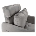 Casa si Gradina - Mobilier - Scaune si fotolii - Fotolii - Fotoliu extensibil, catifea Velvet gri deschis, IGRIM - Infinity.ro