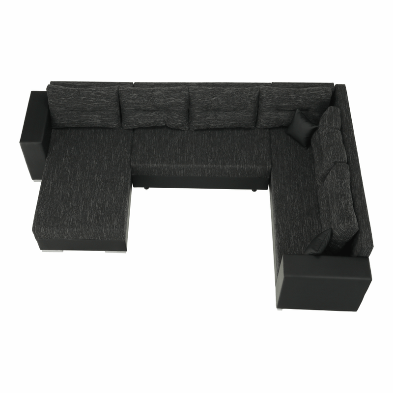 Casa si Gradina - Mobilier - Canapele si coltare - Coltare - Coltar reversibil, negru/negru spicat, STILA - Infinity.ro