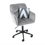 Casa si Gradina - Mobilier - Scaune si fotolii - Scaune - Fotoliu de birou, material catifea gri  /metal, HAGRID - Infinity.ro