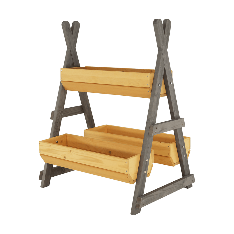Casa si Gradina - Gradinarit si plante - Plante si ghivece - Ghivece si suporturi - Suport pentru flori din lemn, natural / gri, BERON - Infinity.ro