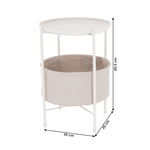 Casa si Gradina - Mobilier - Mese si birouri - Birouri - Masa laterala cu tava detasabila, alb / maro, FANDOR - Infinity.ro