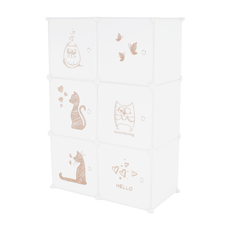 Casa si Gradina - Mobilier - Dulapuri si sifoniere - Dulapuri - Dulap pentru copii,  alb / model copii, DINOS - Infinity.ro