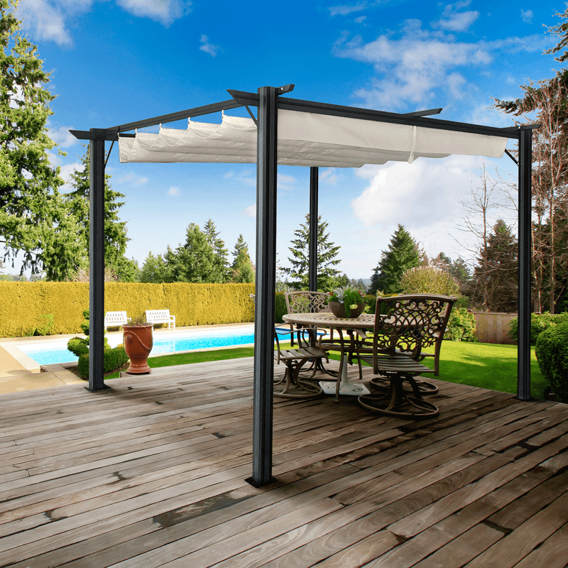 Casa si Gradina - Gradina si terasa - Umbrele si pavilioane - Pavilioane - Pergola cu acoperis glisant, aluminiu, PEPY BASIC - Infinity.ro