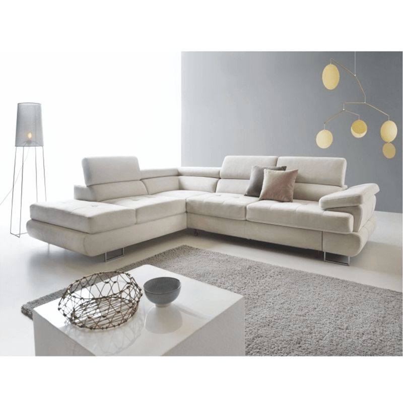 Casa si Gradina - Mobilier - Canapele si coltare - Coltare - Coltar, material textil gri deschis, model stanga, BUTON P - Infinity.ro