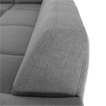 Casa si Gradina - Mobilier - Canapele si coltare - Coltare - Coltar in forma de U, piele ecologica, gri, drept, BITER U - Infinity.ro