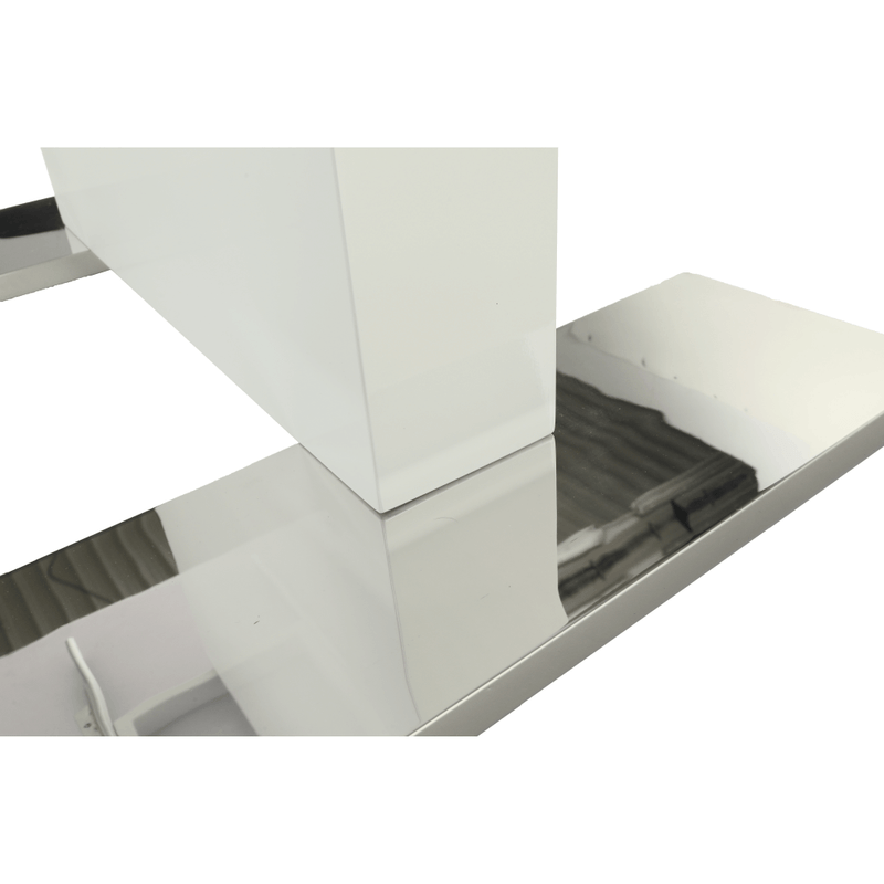 Casa si Gradina - Mobilier - Mese si birouri - Mese bucatarie si dining - Masa dining, alba HG, 120-160x80 cm, IRAKOL - Infinity.ro