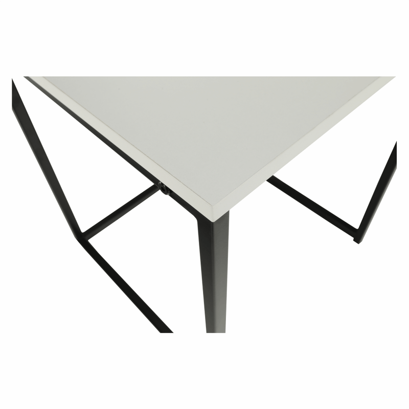 Casa si Gradina - Mobilier - Mese si birouri - Masute de cafea - Set 3 masute de cafea, alb mat/negru, KASTLER TYP 3 - Infinity.ro