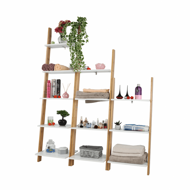 Casa si Gradina - Mobilier - Biblioteci si rafturi - Etajere - Etajera, alb/bambus, GAPA TYP 3 - Infinity.ro