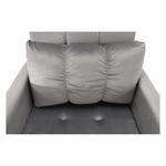 Casa si Gradina - Mobilier - Scaune si fotolii - Fotolii - Fotoliu extensibil, catifea Velvet gri deschis, IGRIM - Infinity.ro