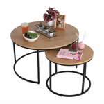 Casa si Gradina - Mobilier - Mese si birouri - Masute de cafea - Set de doua mese de cafea, stejar / negru, IKLIN - Infinity.ro