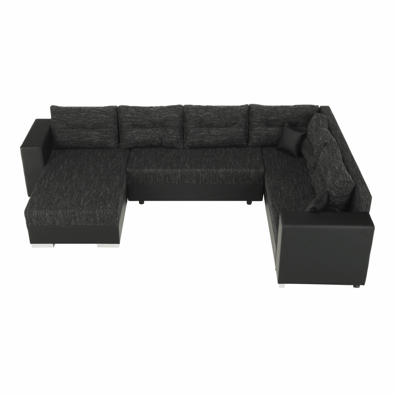 Casa si Gradina - Mobilier - Canapele si coltare - Coltare - Coltar reversibil, negru/negru spicat, STILA - Infinity.ro