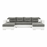 Casa si Gradina - Mobilier - Canapele si coltare - Coltare - Coltar reversibil, alb/gri maroniu, ESSEN - Infinity.ro