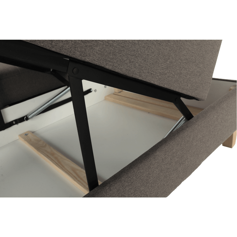 Casa si Gradina - Mobilier - Canapele si coltare - Coltare - Coltar, material textil gri maroniu TAUPE, model stanga, BRIDGET - Infinity.ro