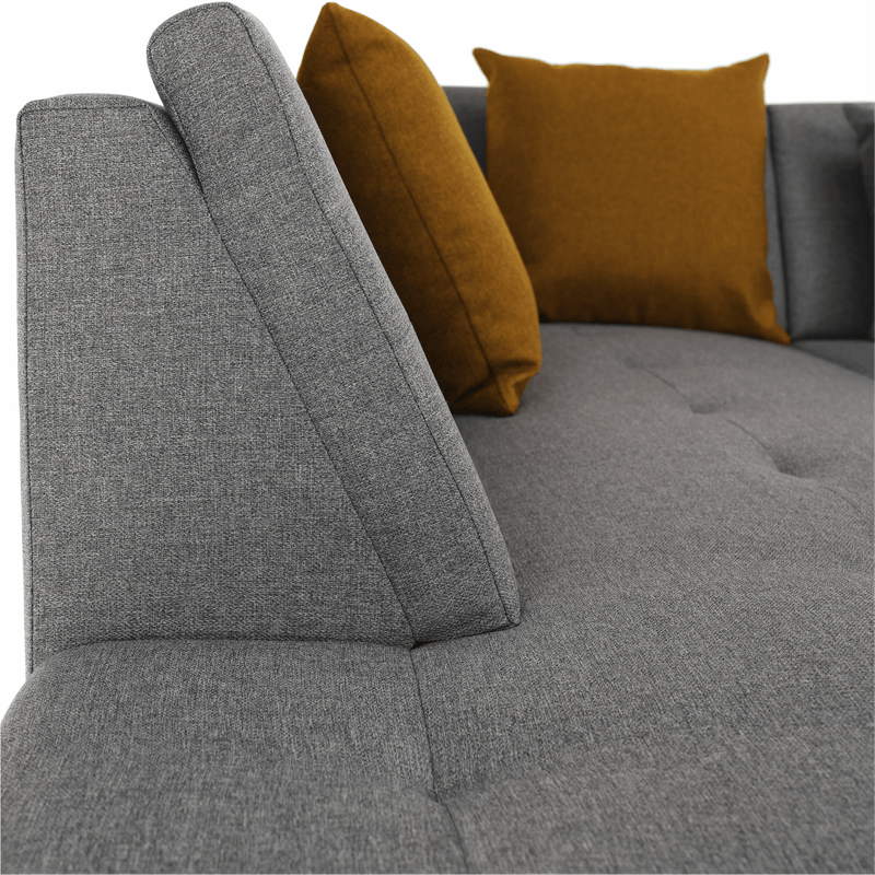 Casa si Gradina - Mobilier - Canapele si coltare - Canapele - Canapea, gri/mustar, model stanga, BELLIS U - Infinity.ro