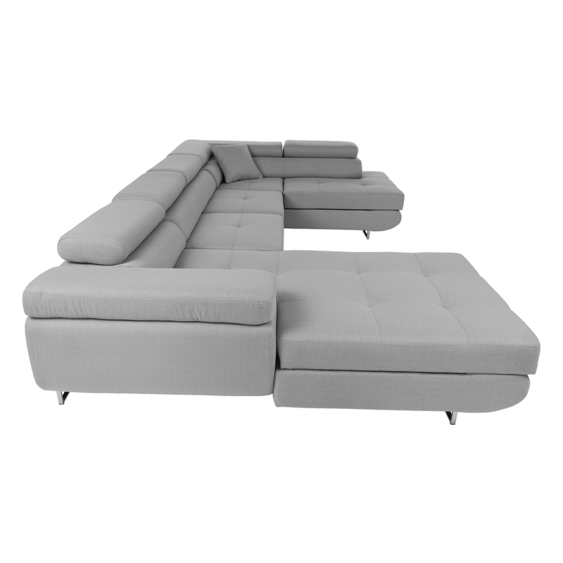 Casa si Gradina - Mobilier - Canapele si coltare - Coltare - Coltar, gri deschis, model dreapta, AMARETO U - Infinity.ro