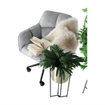 Casa si Gradina - Mobilier - Scaune si fotolii - Scaune - Fotoliu de birou, material catifea gri  /metal, HAGRID - Infinity.ro