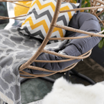 Casa si Gradina - Gradina si terasa - Mobilier exterior - Scaune si sezlonguri gradina - Scaun suspendat, natural / negru / gri, GABE - Infinity.ro
