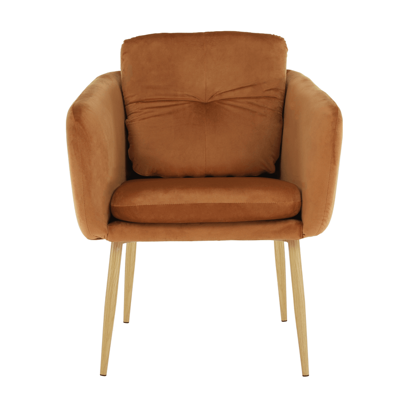 Casa si Gradina - Mobilier - Scaune si fotolii - Fotolii - Fotoliu design, tesatura din catifea teracota, AVETA - Infinity.ro