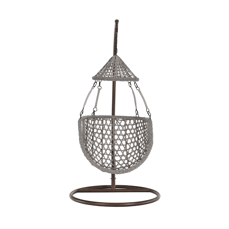 Casa si Gradina - Gradina si terasa - Mobilier exterior - Scaune si sezlonguri gradina - Scaun suspendat, maro / gri-maro / albastru, LUANDA - Infinity.ro