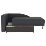 Casa si Gradina - Mobilier - Canapele si coltare - Coltare - Coltar extensibil, material textil gri-negru, stanga, LAUREL - Infinity.ro