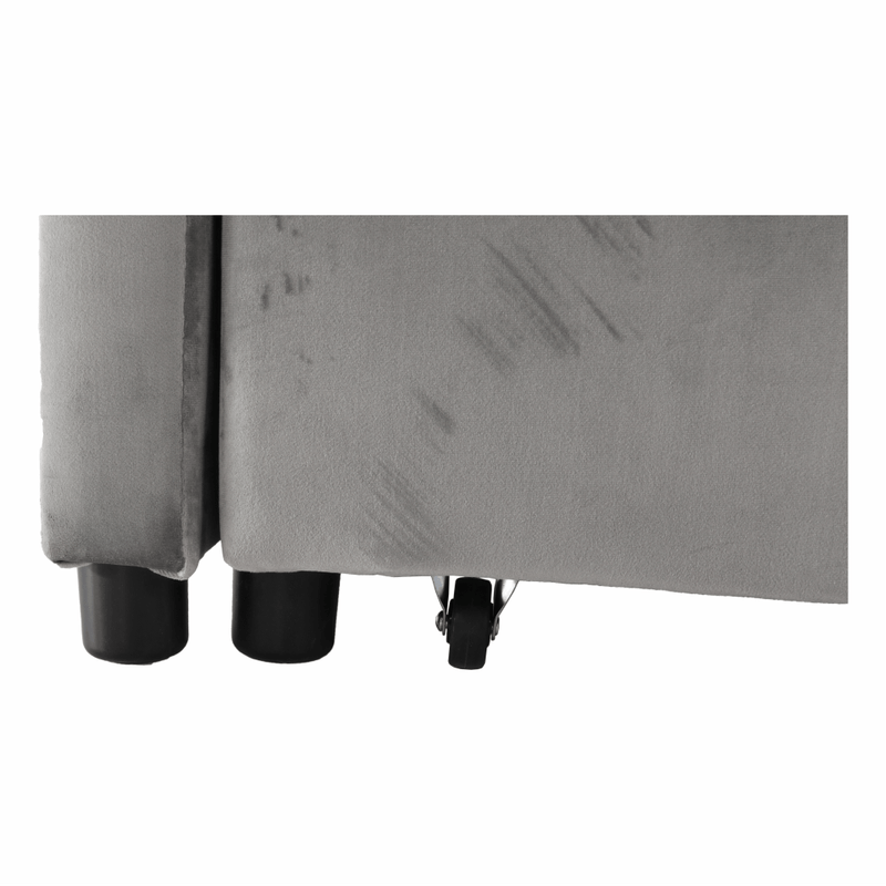 Casa si Gradina - Mobilier - Scaune si fotolii - Fotolii - Fotoliu extensibil, catifea Velvet gri deschis, IGRIM - Infinity.ro