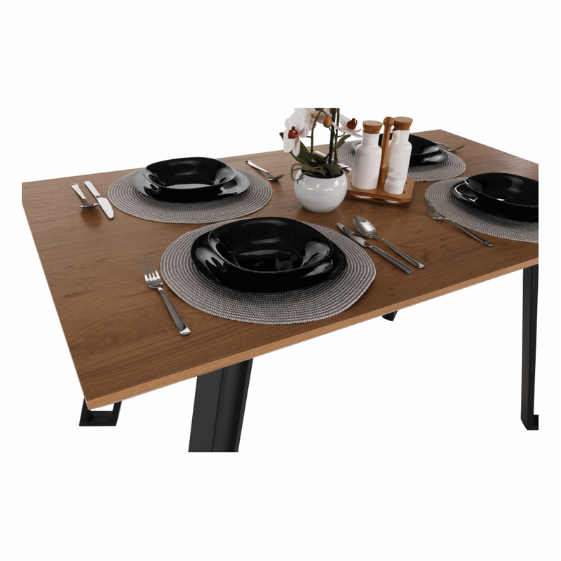 Casa si Gradina - Mobilier - Mese si birouri - Mese bucatarie si dining - Masa dining, stejar/negru, 140x80 cm, PEDAL - Infinity.ro