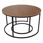 Casa si Gradina - Mobilier - Mese si birouri - Masute de cafea - Set de doua mese de cafea, stejar / negru, IKLIN - Infinity.ro