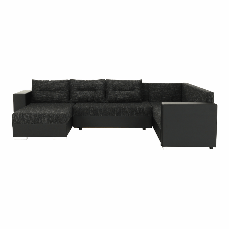 Casa si Gradina - Mobilier - Canapele si coltare - Coltare - Coltar reversibil, negru/negru spicat, STILA - Infinity.ro