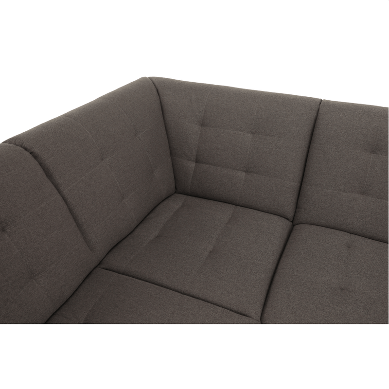 Casa si Gradina - Mobilier - Canapele si coltare - Coltare - Coltar, material textil gri maroniu TAUPE, model dreapta, BRIDGET - Infinity.ro