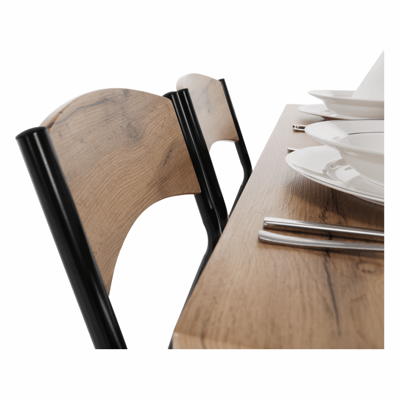 Casa si Gradina - Mobilier - Seturi de mobilier - Seturi mese si scaune - Set de luat masa 1 + 4, stejar artizanal, AMANDA - Infinity.ro