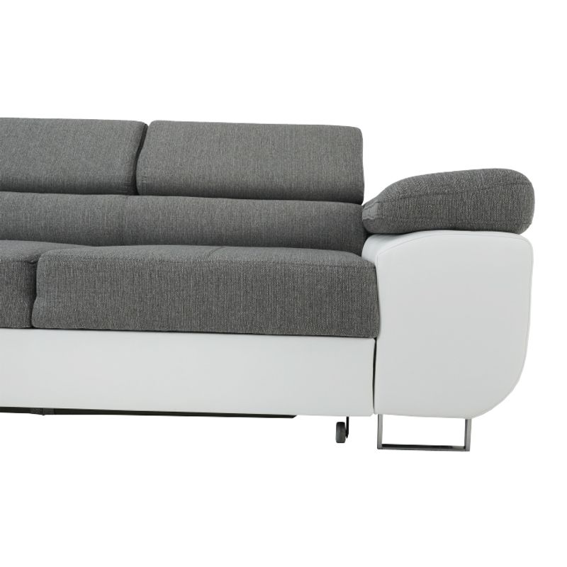 Casa si Gradina - Mobilier - Canapele si coltare - Coltare - Coltar, alb/gri, model stanga, AMARETO NEW - Infinity.ro