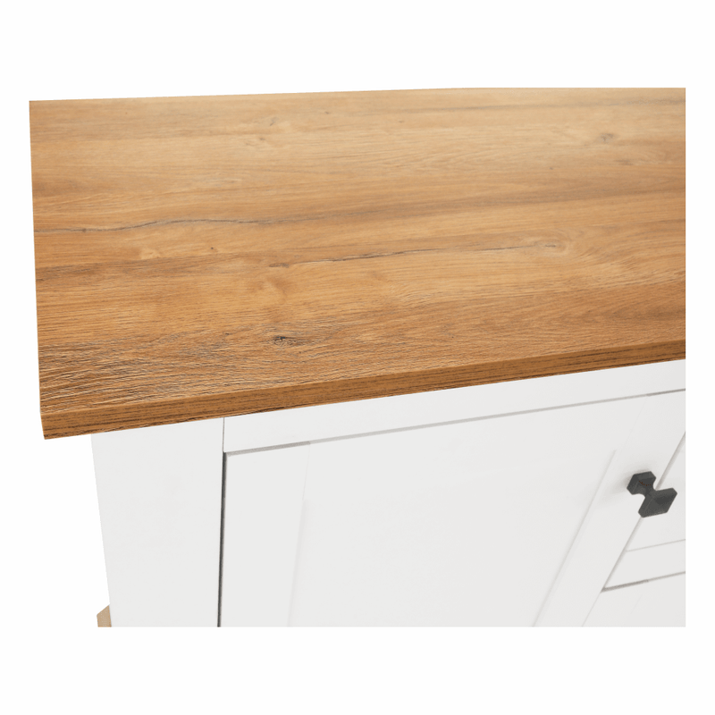 Casa si Gradina - Mobilier - Comode si corpuri - Comode - Scrin MZ9, alb / stejar grand, LEON - Infinity.ro