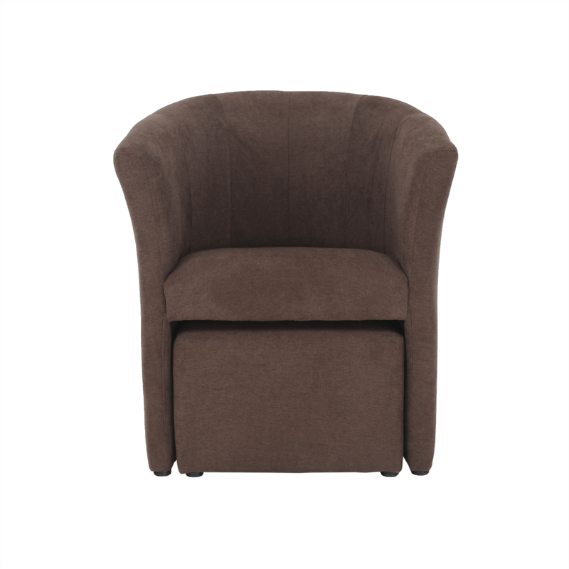 Casa si Gradina/Mobilier/Scaune si fotolii/Fotolii - Fotoliu de club cu taburet, maro, ROSE - Infinity.ro