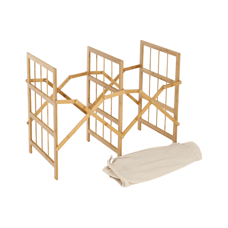Market - Spalare si intretinere rufe - Uscatoare de rufe si accesorii - Cos pentru rufe cu doua compartimente, natural/bej, NORDIS - Infinity.ro