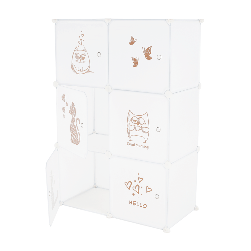 Casa si Gradina - Mobilier - Dulapuri si sifoniere - Dulapuri - Dulap pentru copii,  alb / model copii, DINOS - Infinity.ro