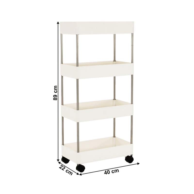 Casa si Gradina - Mobilier - Biblioteci si rafturi - Etajere - Etajera mobila, alb, DALEM - Infinity.ro