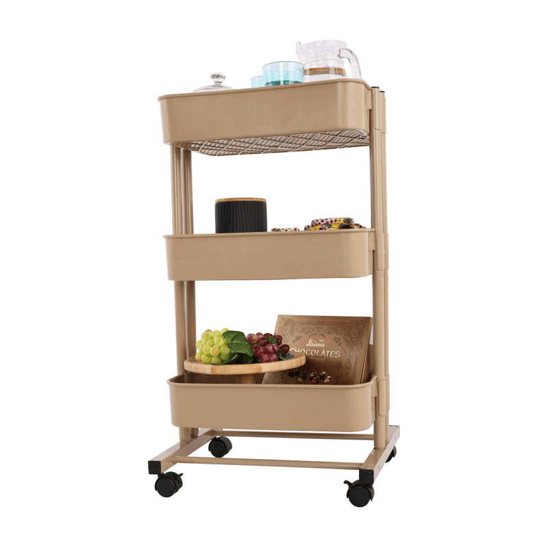 Casa si Gradina - Mobilier - Biblioteci si rafturi - Etajere - Etajera mobila, sampanie, VERNON - Infinity.ro