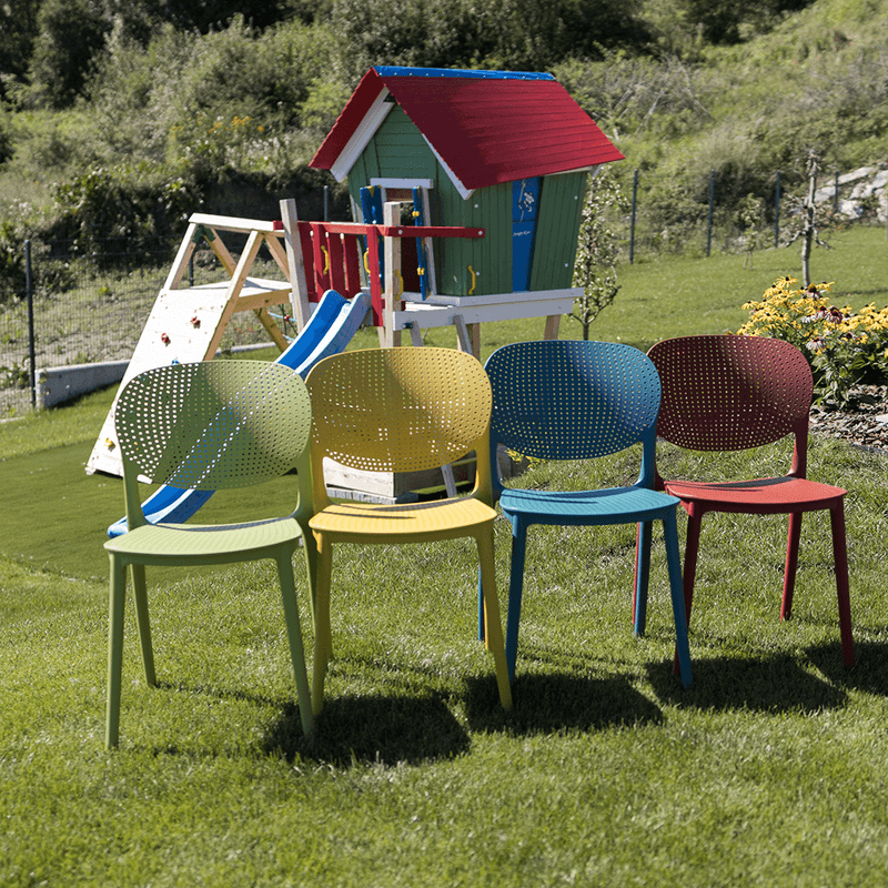 Casa si Gradina - Gradina si terasa - Mobilier exterior - Scaune si sezlonguri gradina - Scaun stivuibil, galben, FEDRA NEW - Infinity.ro