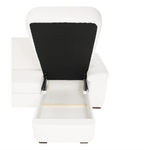 Casa si Gradina - Mobilier - Canapele si coltare - Coltare - Coltar in forma de U, piele ecologica, alb, model dreapta, BITER U - Infinity.ro