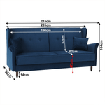 Casa si Gradina - Mobilier - Canapele si coltare - Coltare - Coltar extensibil, material textil albastru, COLUMBUS - Infinity.ro