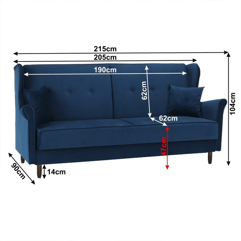 Casa si Gradina - Mobilier - Canapele si coltare - Coltare - Coltar extensibil, material textil albastru, COLUMBUS - Infinity.ro