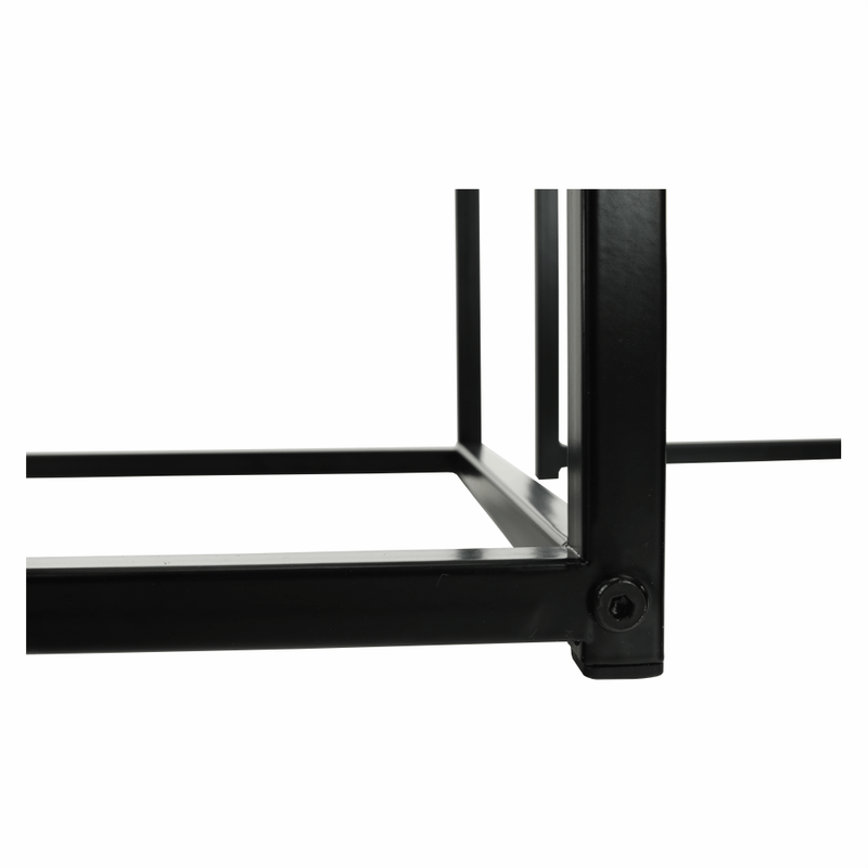 Casa si Gradina - Mobilier - Mese si birouri - Masute de cafea - Set 3 masute de cafea, alb mat/negru, KASTLER TYP 3 - Infinity.ro