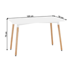Casa si Gradina - Mobilier - Mese si birouri - Mese bucatarie si dining - Masa dining, alb/fag, 120x70 cm, DIDIER 4 NEW - Infinity.ro