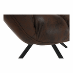 Casa si Gradina - Mobilier - Scaune si fotolii - Fotolii - Scaun de design rotativ, maro tesatura cu efect de piele intoarsa/negru, KOMODO - Infinity.ro
