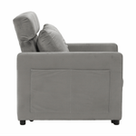 Casa si Gradina - Mobilier - Scaune si fotolii - Fotolii - Fotoliu extensibil, catifea Velvet gri deschis, IGRIM - Infinity.ro